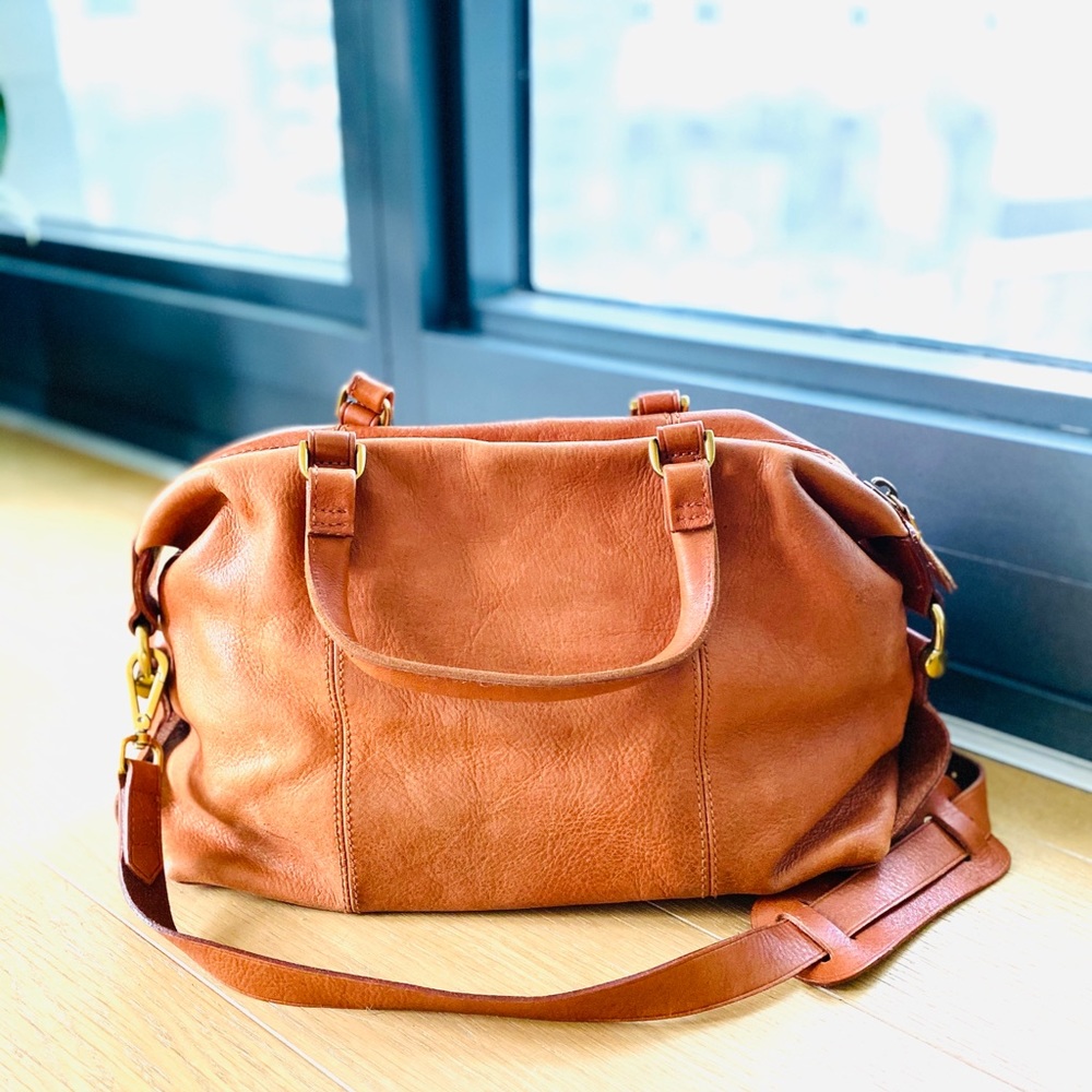 Madewell Kensington Satchel in Cognac